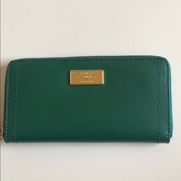 Ralph Lauren Handbags - NWOT Ralph Lauren Green Leather Wallet